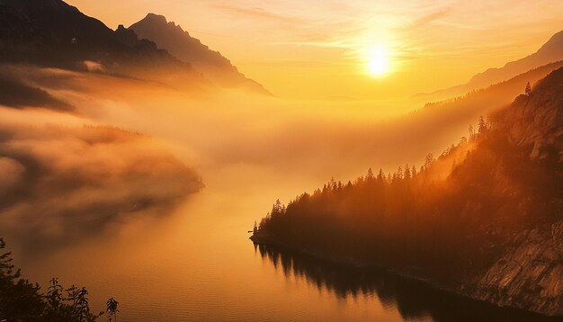 Landschaft Solarpunk-Ansicht von einem Berg aus FULL HD CRISP COLORS