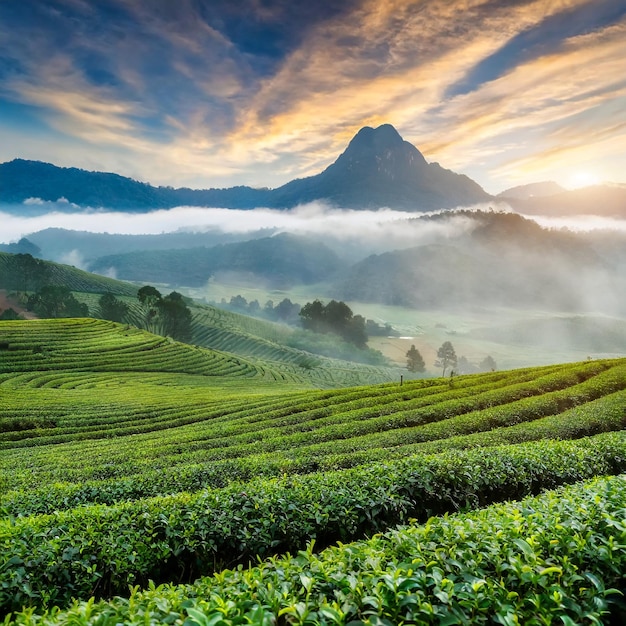 Landschaft und Tee-Garten