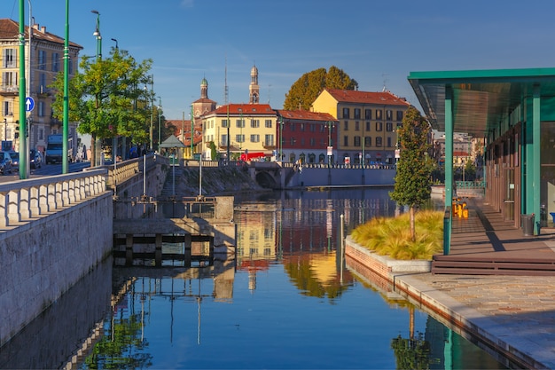 Landschaft von Darsena von Mailand in Italien