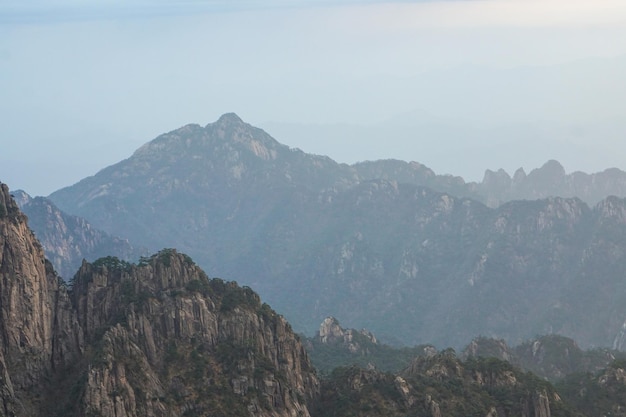 Landschaft von Huangshan Yellow Mountain UNESCO-Weltkulturerbe in Huangshan Anhui China