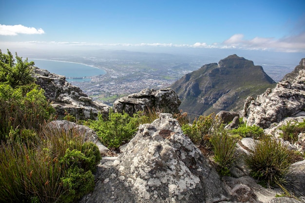 Landschaft von Kapstadt vom Tafelberg Südafrika