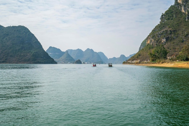 Landschaft von Quyang LakeJingxi Baise Guangxi China