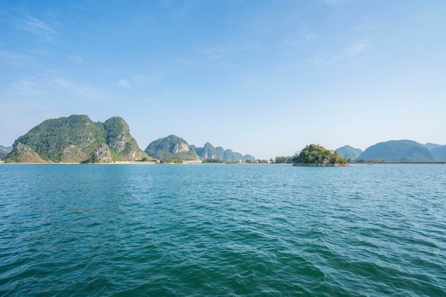 Landschaft von Quyang LakeJingxi Baise Guangxi China