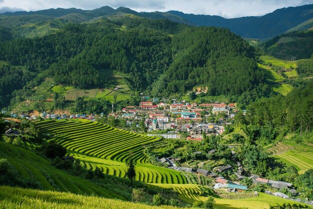 Landschaft von Sapa-Dorf, nördlich von Vietnam.