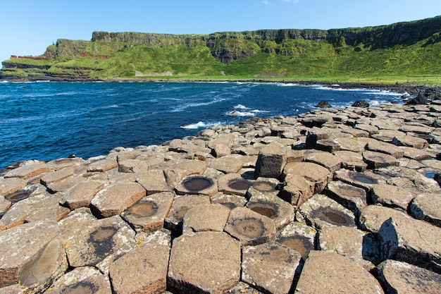 Landschaften von Nordirland. Giant&#39;s Causeway