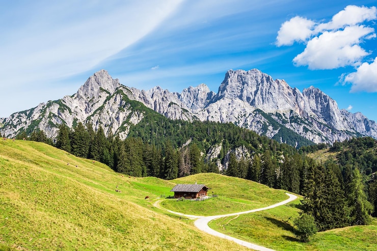 Foto landschaftliche aussicht auf berge gegen den himmel