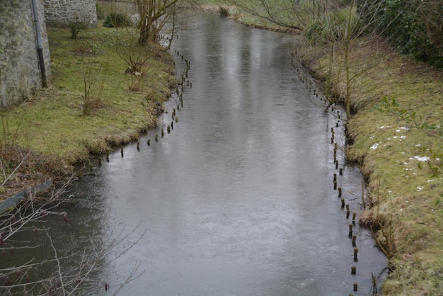 Foto landschaftliche aussicht auf den fluss