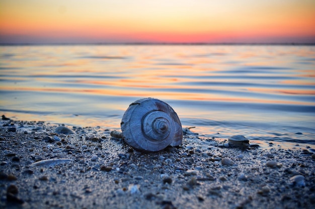 Landschaftlicher Blick auf das Meer bei Sonnenuntergang