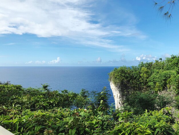 Foto landschaftlicher blick auf das meer gegen den himmel