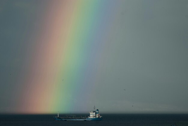 Foto landschaftlicher blick auf das meer gegen den himmel