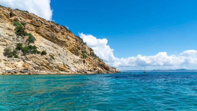 Foto landschaftlicher blick auf das meer gegen den himmel