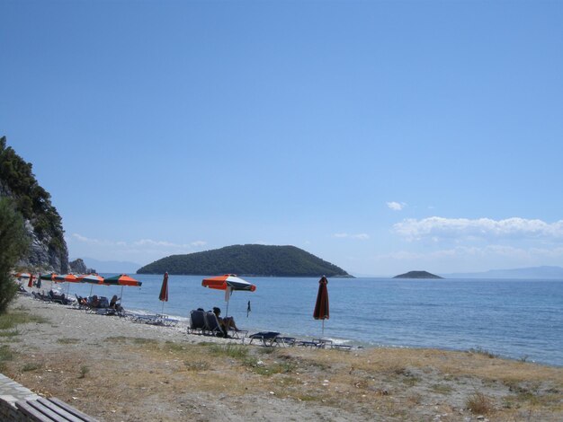 Foto landschaftlicher blick auf das ruhige meer