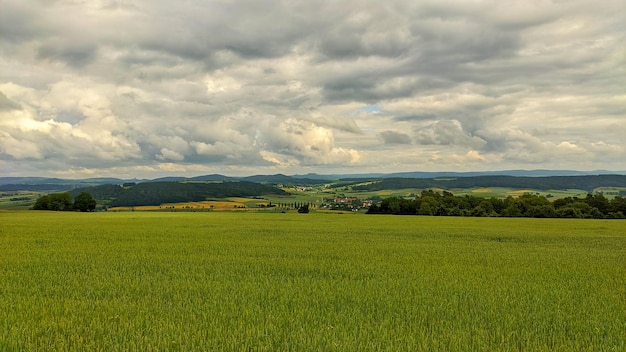 Foto landschaftsansicht des feldes gegen den himmel