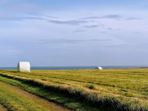 Foto landschaftsansicht des feldes gegen den himmel