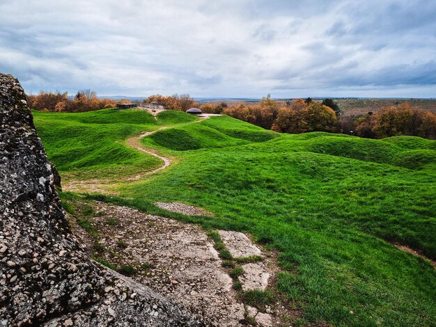 Foto landschaftsansicht des feldes gegen den himmel