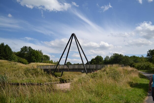 Foto landschaftsansicht des feldes gegen den himmel