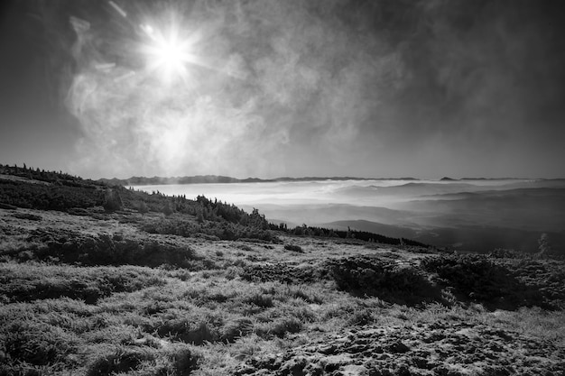 Foto landschaftsansicht gegen den himmel