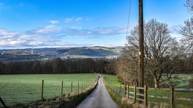 Foto landschaftsansicht vor dem himmel