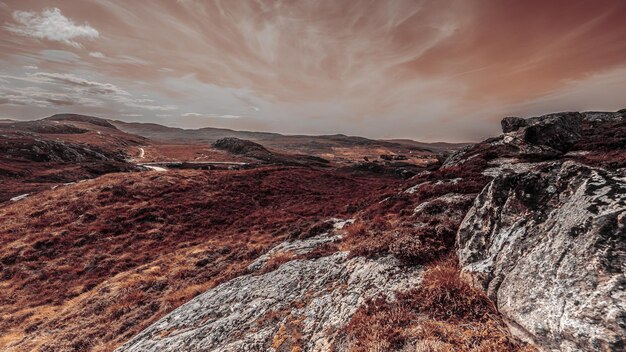 Foto landschaftsansicht vor dem himmel