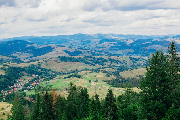 Landschaftsbergblick im Sommer