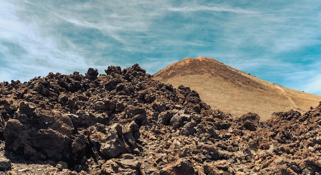 Landschaftsblick auf den Gipfel des Teide