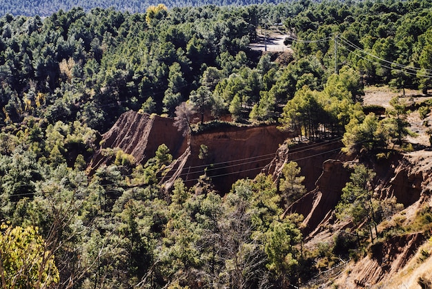 Landschaftsfelsen im Wald Spanien