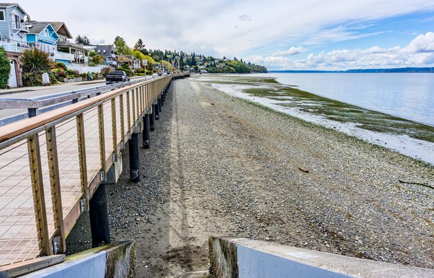 Foto landschaftsfoto der promenade in redondo beach, washington