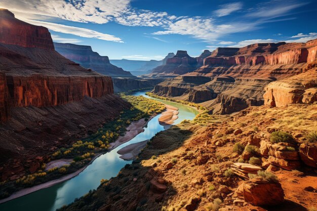 Foto landschaftsfotografie in der atemberaubenden landschaft des grand canyons