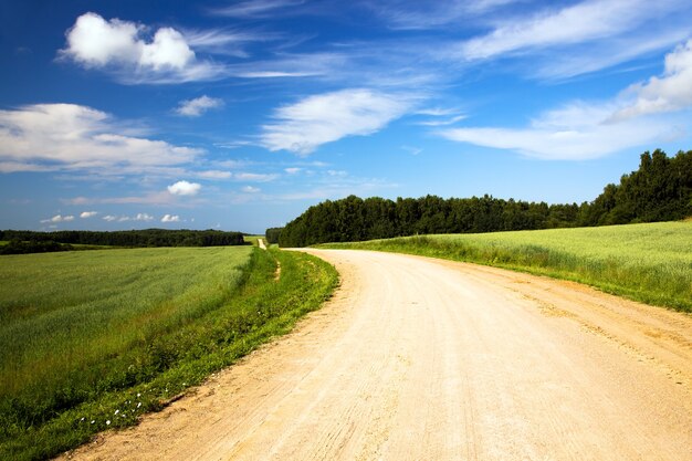 Landstraße im Sommerjahr