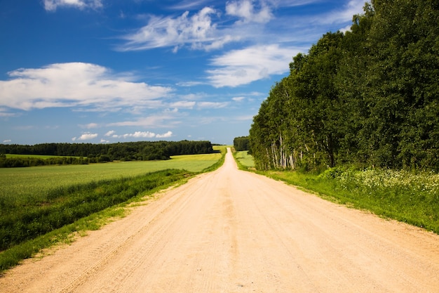 Landstraße im Sommerjahr