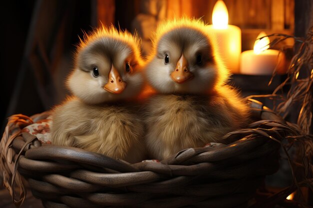 Landwirt füttert die Enten am TeichEntenstall mit Enten, die sich auf dem Bauernhof ausruhen, erzeugt mit KI