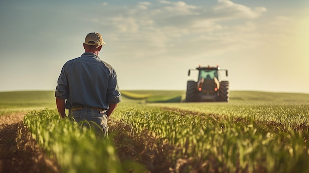 Foto landwirte auf dem feld