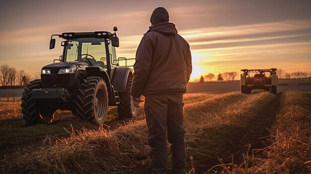 Foto landwirte auf dem feld