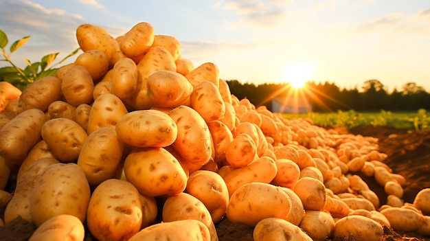 Landwirtschaft Rohkartoffeln ernten frischen Schmutz im Freien gesund