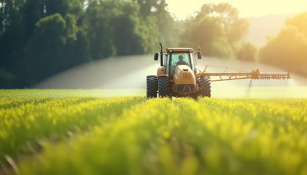 Landwirtschaftliche Fläche wird mit Wasserquellen bewässert