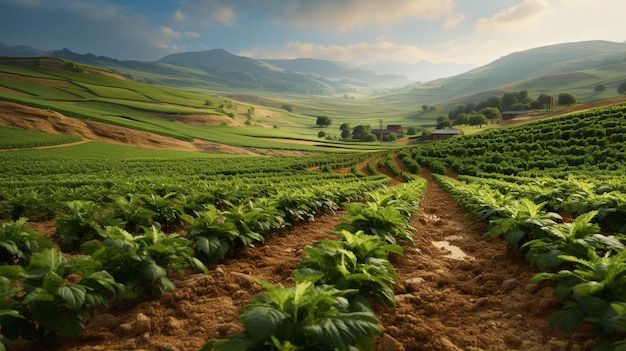 landwirtschaftliche Landschaft HD Tapeten fotografisches Bild