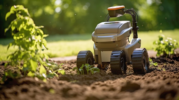 Landwirtschaftsroboter bei der Arbeit auf einem Bauernhof