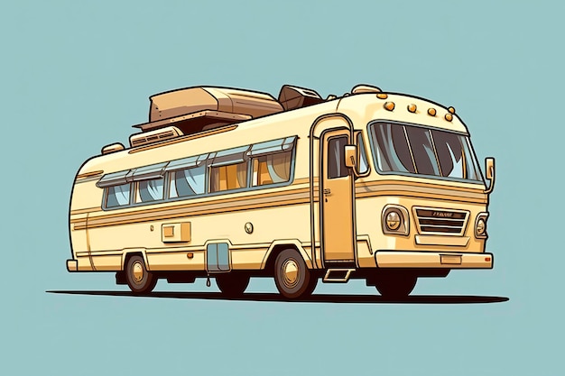 Landyacht-Illustration Transportillustration Generative KI