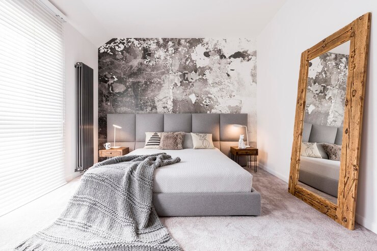 Foto lange decke auf doppelbett