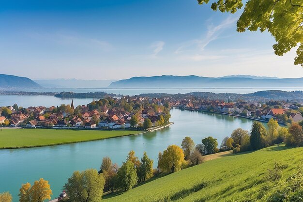 Foto langenargen en el lago de constance, alemania