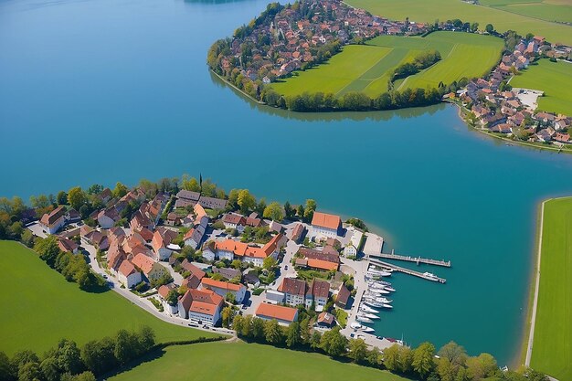 Foto langenargen en el lago de constance, alemania