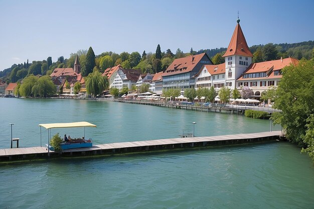 Foto langenargen en el lago de constance, alemania