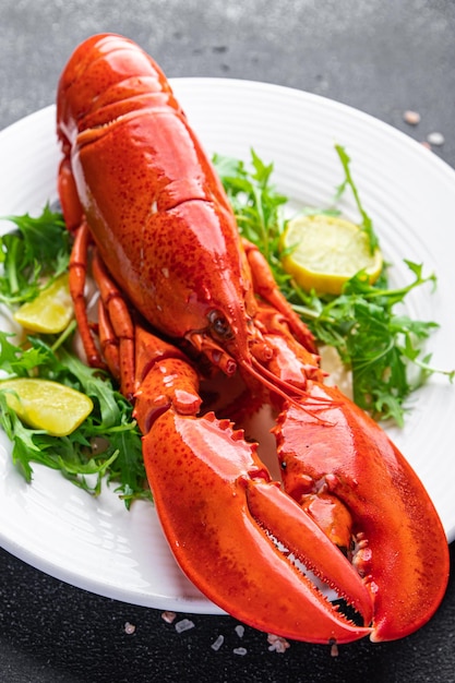 langosta mariscos listos para comer productos caros comida saludable bocadillos en la mesa espacio de copia