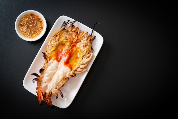 Langostino de río gigante a la parrilla