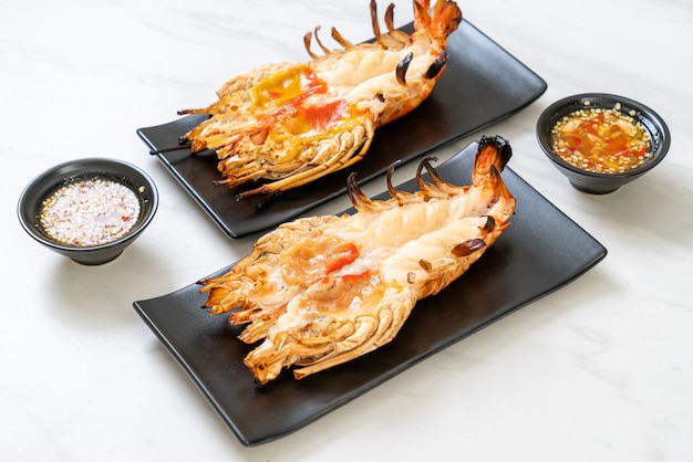 Langostino de río gigante a la parrilla