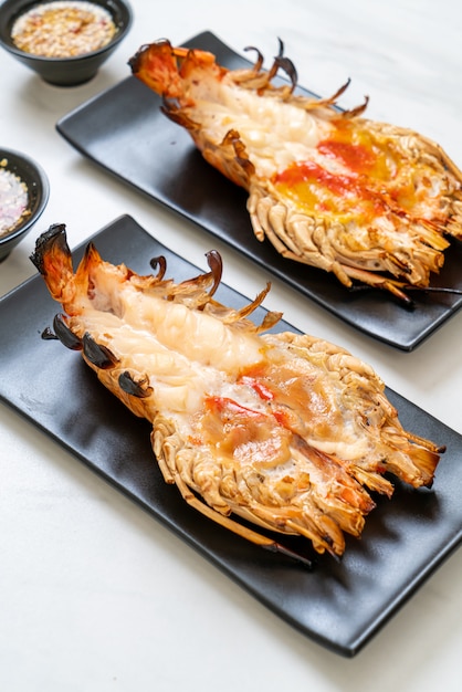 Langostino de río gigante a la parrilla