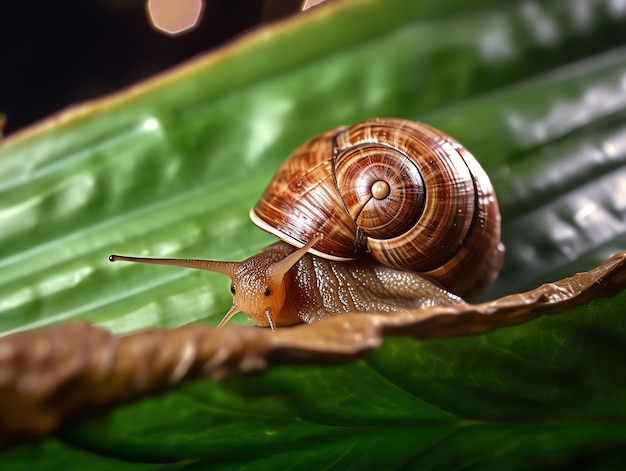 Langsam in einer Gartenhelix kriechen