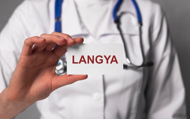 Langya Worttext Krankheit Medizinisches Konzept