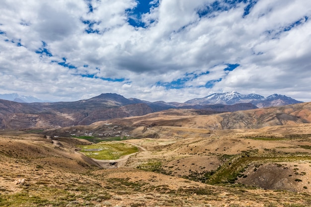 Langza - Dorf in großer Höhe im Himalaya. Spiti Valley, Himachal Pradesh, Indien