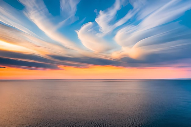 Langzeitbelichtung von Wolken